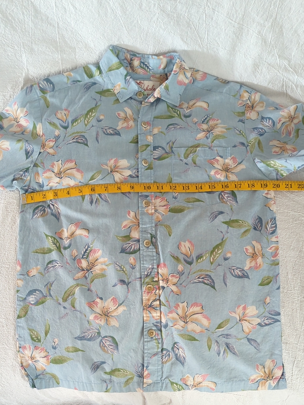 Authentic Kahala "Cereus Bloom" Aloha Shirt - Handcrafted in Hawaii Men's XS - Picture 6 of 7